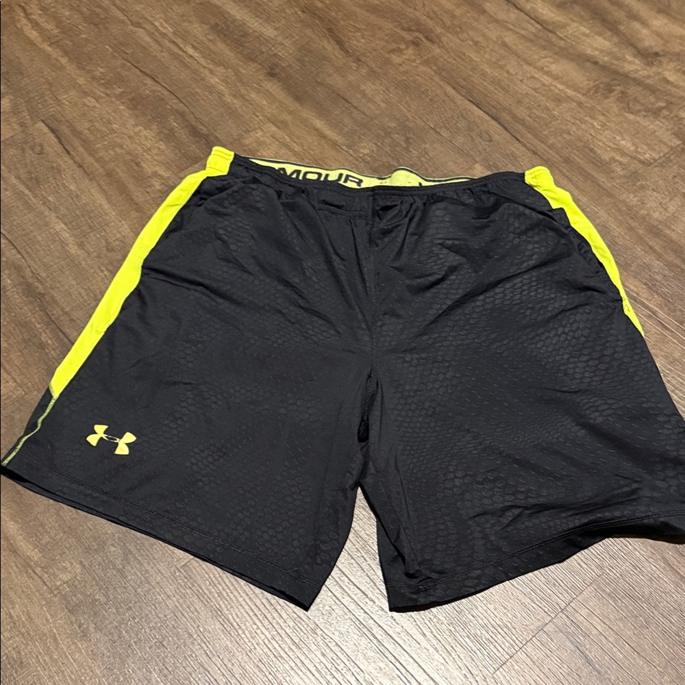 Under Armour Men's Athletic Shorts in Black and Yellow